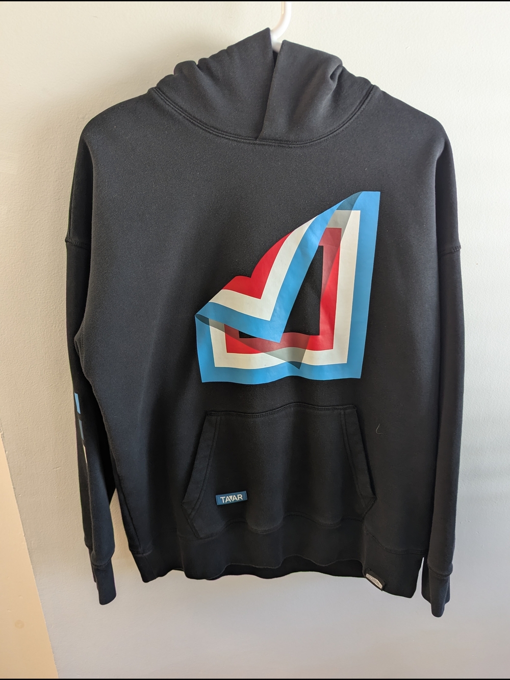 Tavar Zawacki Geometric Street Art Hoodie Black